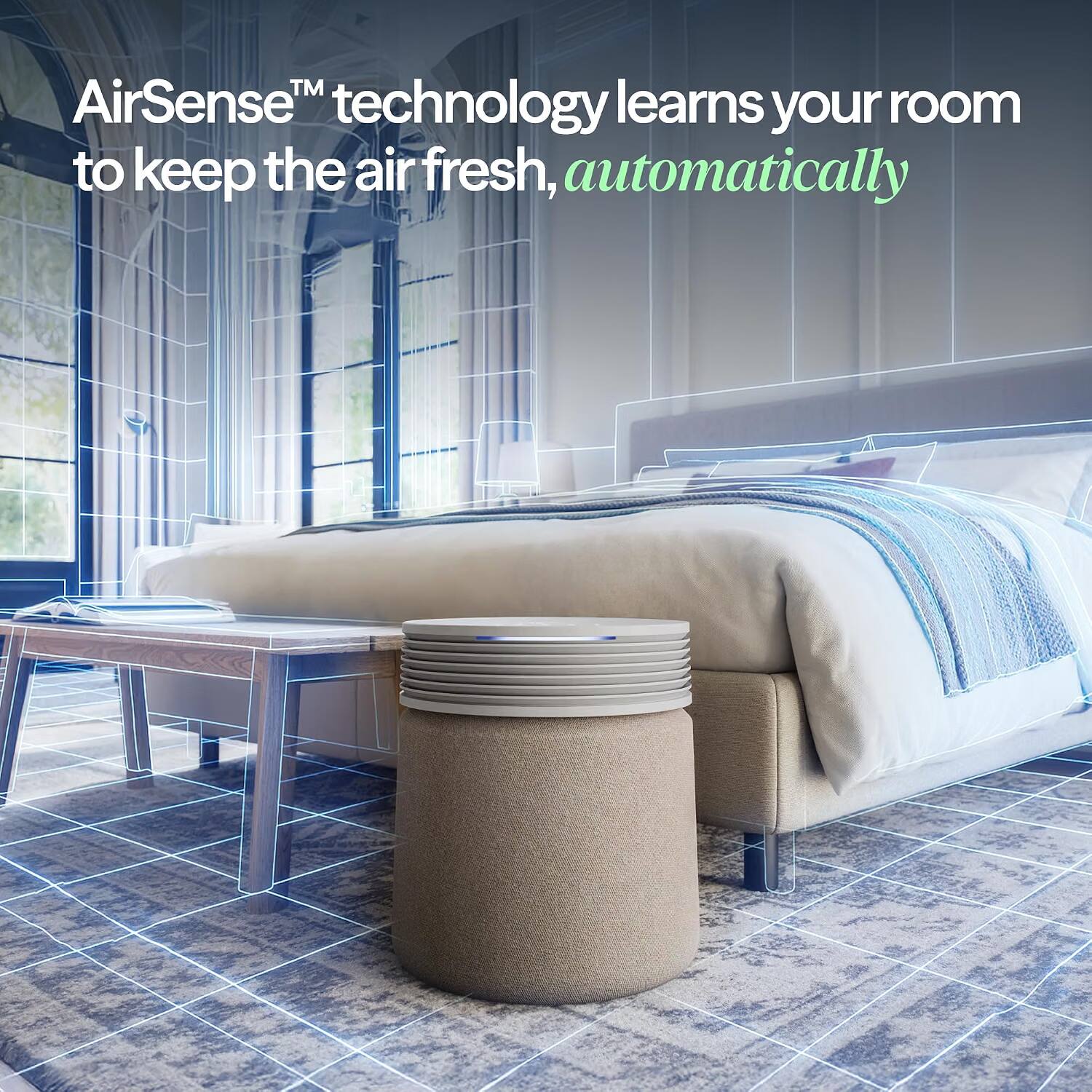 AirSense™ technology learns your room to keep the air fresh, automatically
