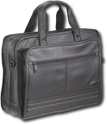 Angle Standard. Samsonite - Leather Notebook Case - Black.
