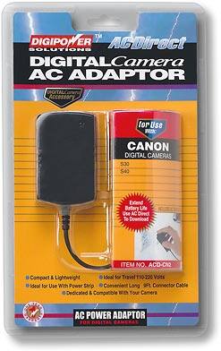 Front Standard. DigiPower - AC Adapter for Canon PowerShot.