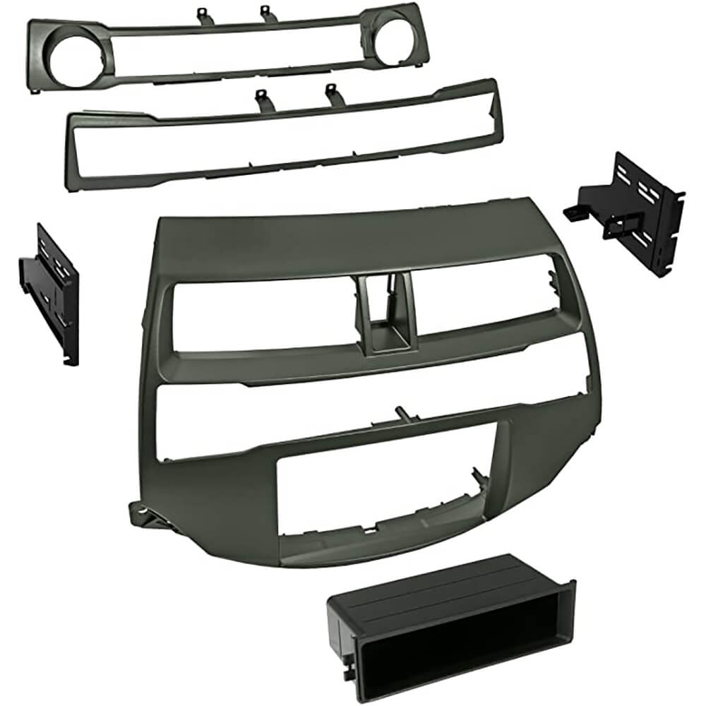 Front. American International - American International HONK852 Single/Double DIN Gun Metallic Stereo Dash Kit for 2008-2012 Honda - Gunmetal.