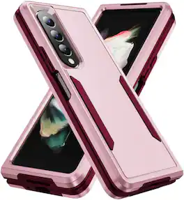 Entronix - Galaxy Z Fold 6 Case - Soft-Touch Dual-Layer Protection and Sleek Design - Pink