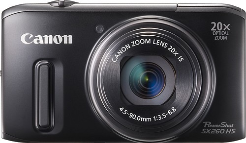  Canon - PowerShot SX260 HS 12.1-Megapixel Digital Camera - Black
