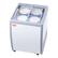 Front. VEVOR - Commercial Ice Cream Display Case, 5.6 Cu.ft Chest Freezer, Mobile Glass Top Deep Freezer, Gelato Dipping Cabinet - White.