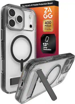 ZAGG - Santa Cruz Snap with Kickstand for Apple iPhone 17 Pro Max - Jet Black
