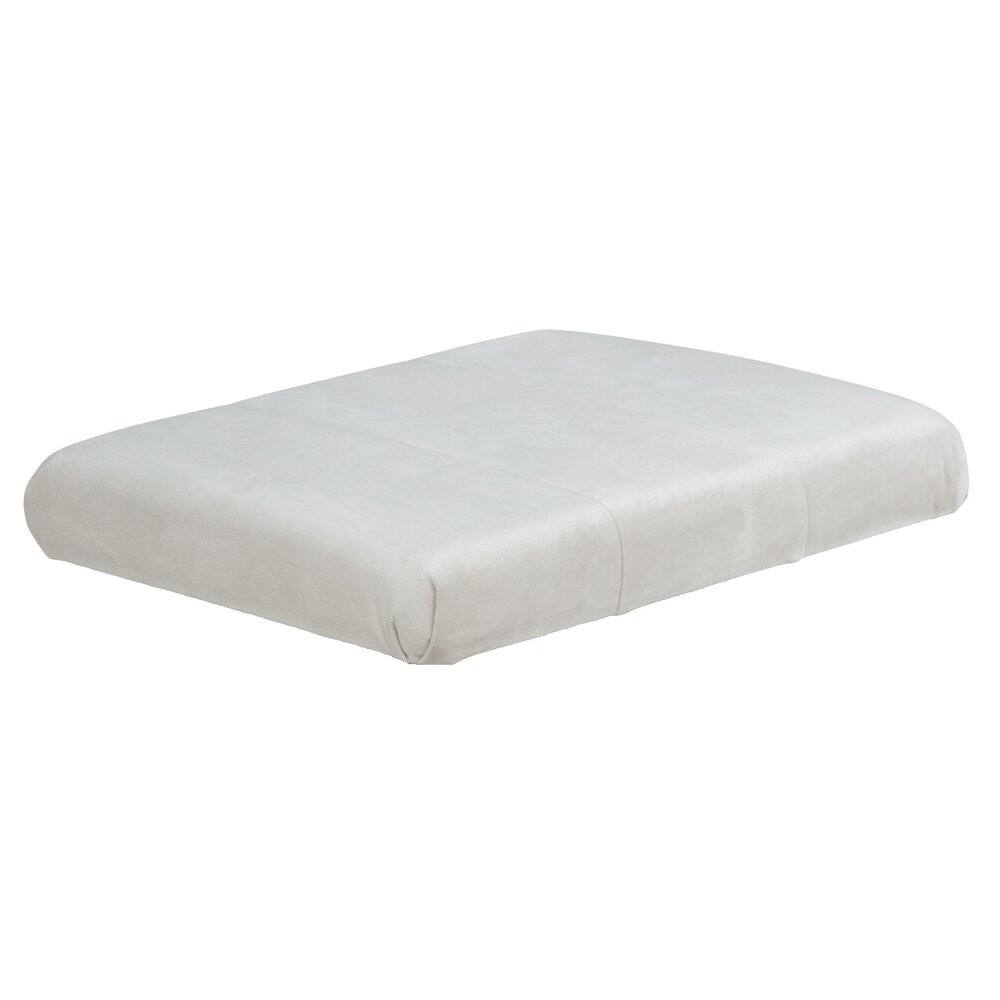 Front. AFG Baby Furniture - Alice Glider Ottoman Cushion Beige - Beige.