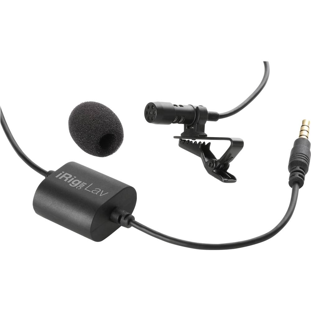 Alt View 14. IK Multimedia - iRig Mic Lav Omnidirectional Condenser Lavalier Microphone - Black.