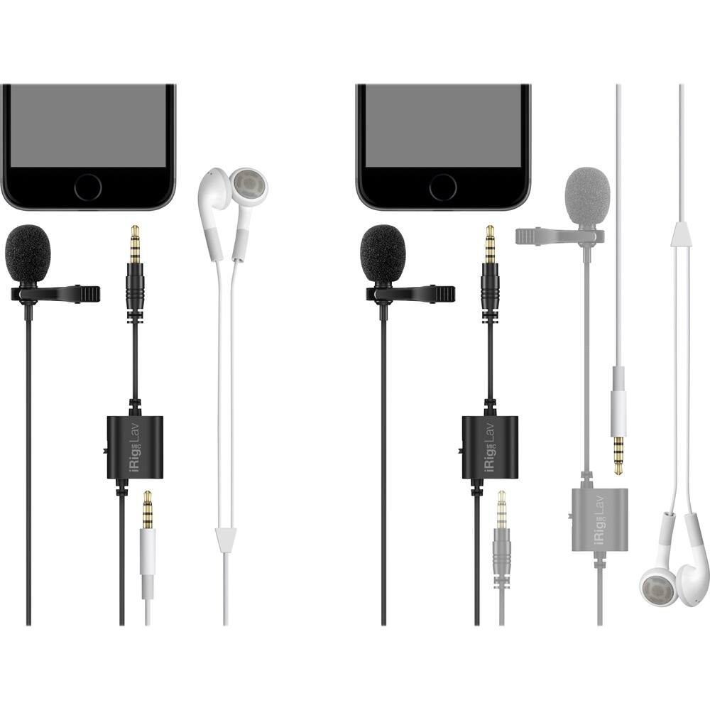Alt View 18. IK Multimedia - iRig Mic Lav Omnidirectional Condenser Lavalier Microphone - Black.