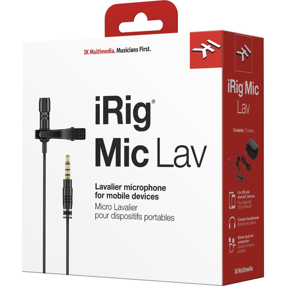 Alt View 20. IK Multimedia - iRig Mic Lav Omnidirectional Condenser Lavalier Microphone - Black.