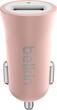 Belkin - MIXIT Metallic Car Charger - Rose Gold - Larger Front