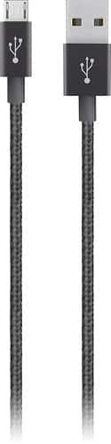 Belkin - MIXIT 4' Metallic Micro-USB to USB Cable - Black - Larger Front