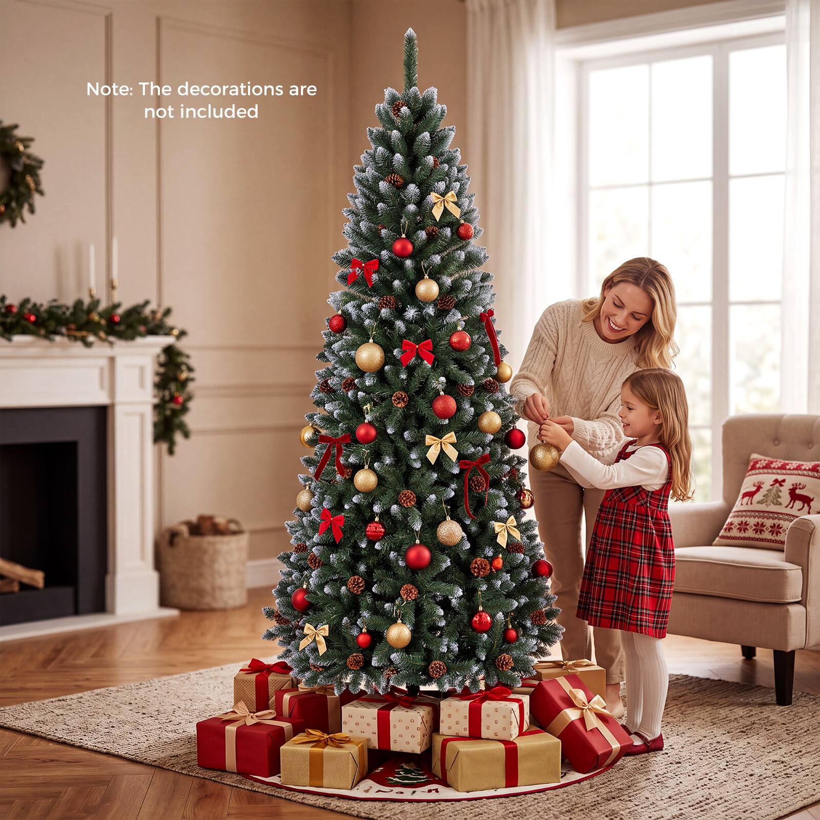 Note: The decorations are not included