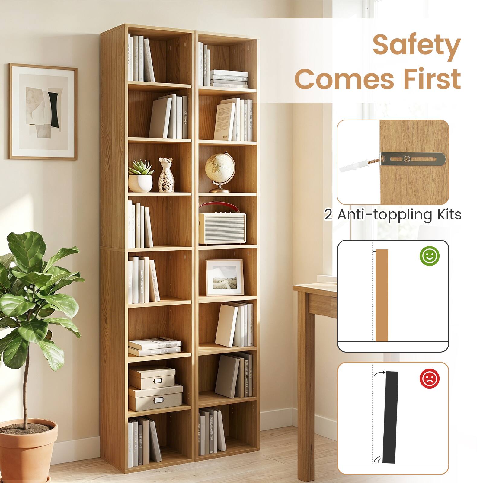 Safety Comes First

2 Anti-toppling Kits