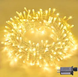 Schertz - 66ft Extendable Christmas String Lights Outdoor for Bedroom - Warm White