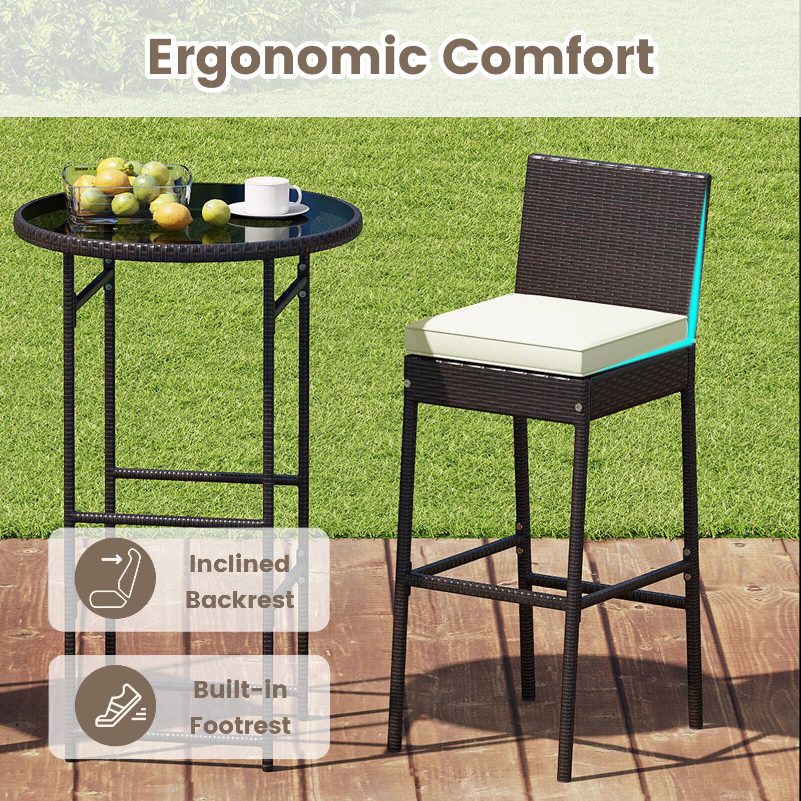 Ergonomic Comfort

- Inclined Backrest
- Built-in Footrest
