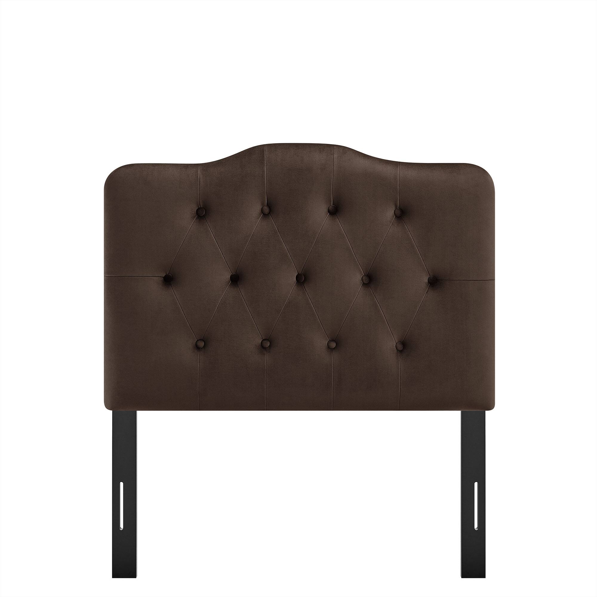 Alt View 3. Modway - Annabel Diamond Tufted Performance Velvet Headboard by Modway - Chocolate Brown.