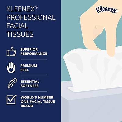 KLEENEX® PROFESSIONAL FACIAL TISSUES

- SUPERIOR PERFORMANCE
- PREMIUM FEEL
- ESSENTIAL SOFTNESS
- WORLD'S NUMBER ONE FACIAL TISSUE BRAND