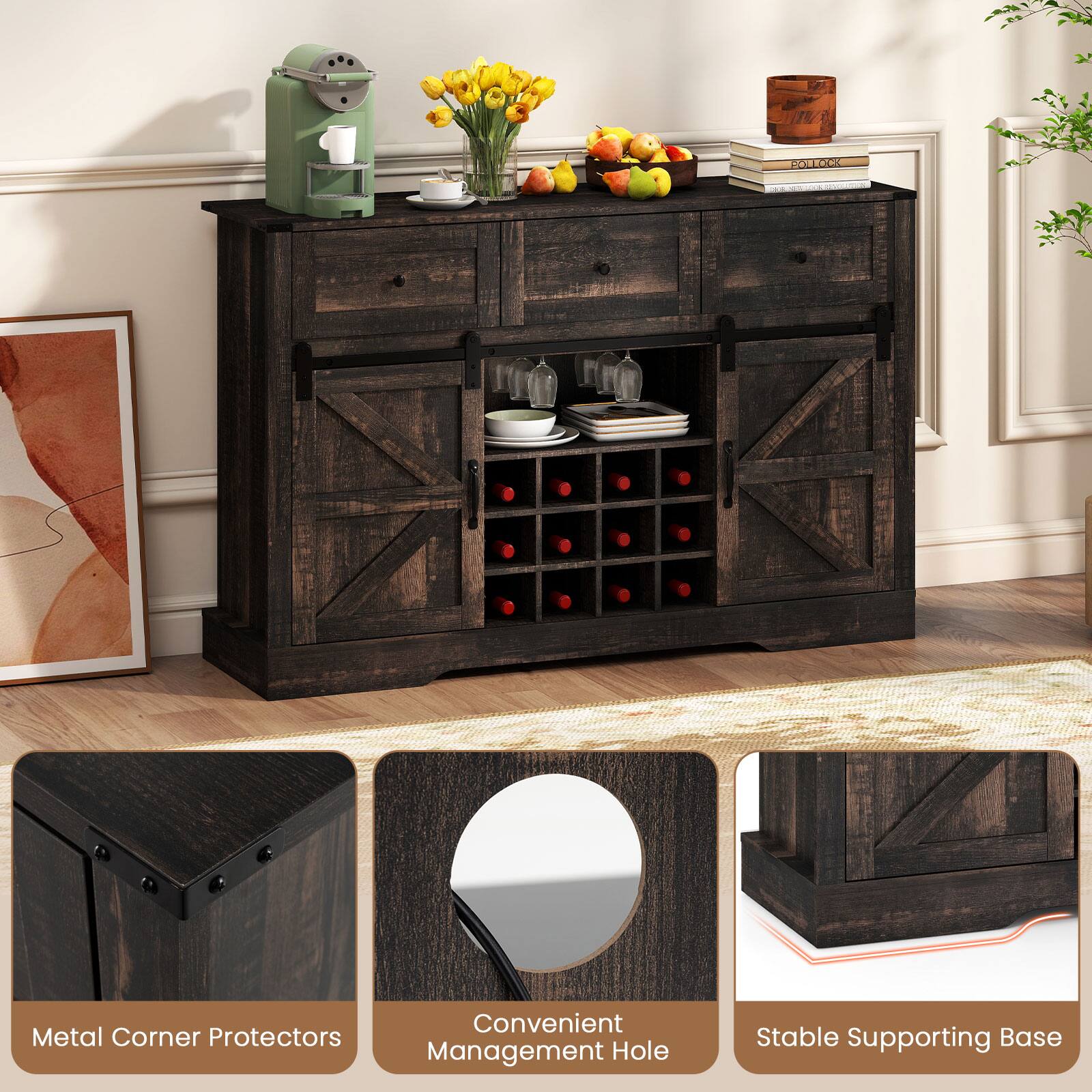 7 Tips for Convenient Metal Corner Protectors, Management Hole, and Stable Supporting Base
