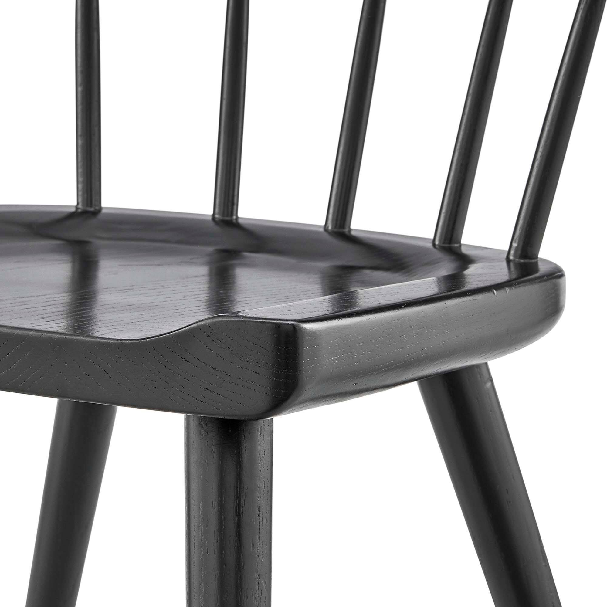 Alt View 4. Modway - Sutter Wood Dining Side Chair Set of 2 by Modway - Black.