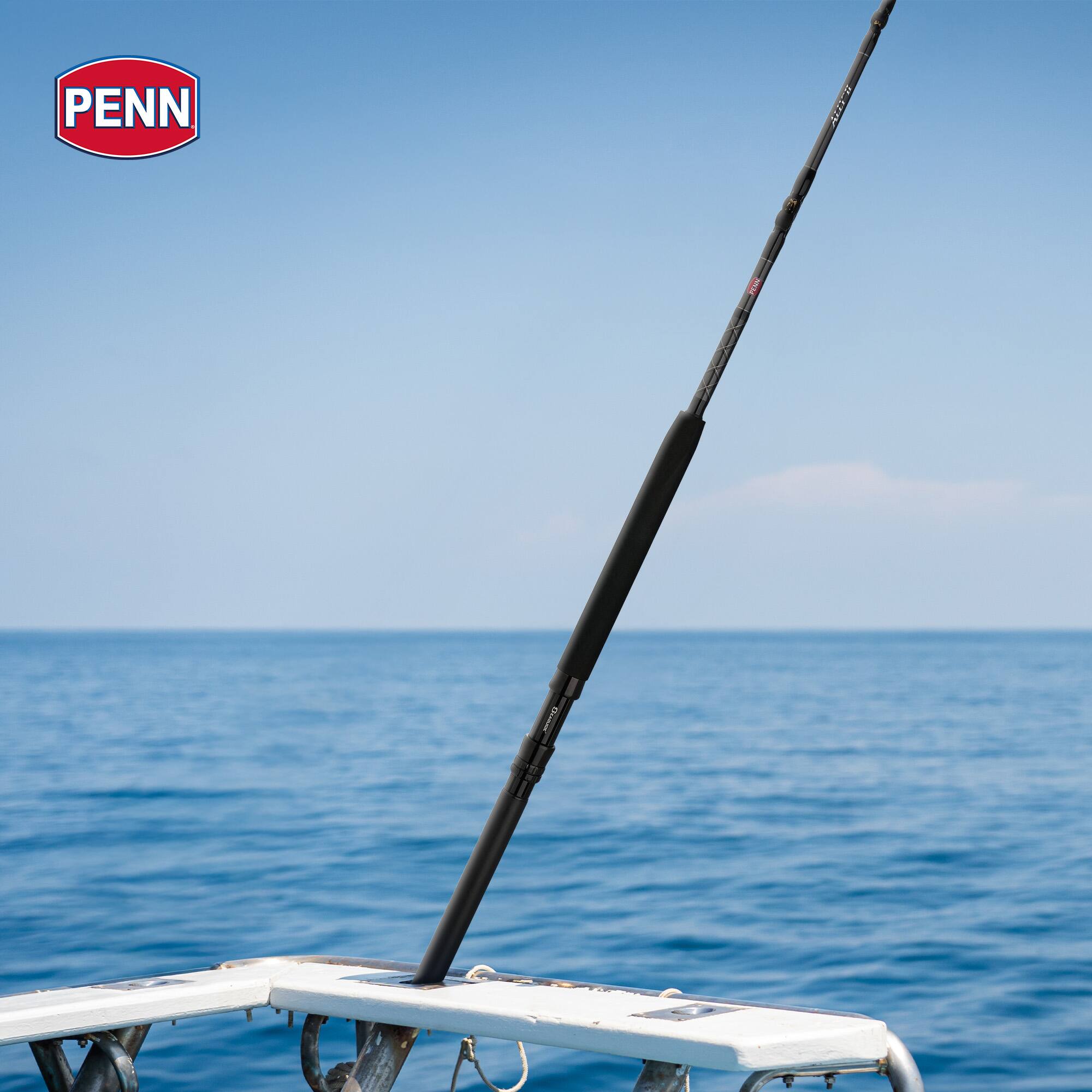 Alt View 3. PENN - Penn Ally II Straight Butt Conventional Boat Rod, 6 Feet, Loads Up To 80 Pounds - Black.