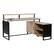 Angle. OSP Home Furnishings - ACE L Desk with Hutch Shelf - River Oak/Black.