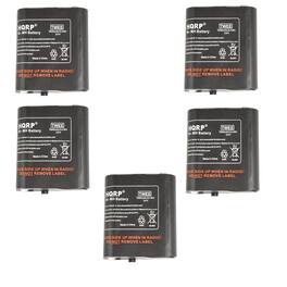HQRP - 5-Pack 3.6 V 1500 mAh NiMH Battery Pack for Motorola Two-Way Radios Talkabout T5710 T8550