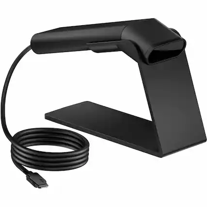 Front. HP - HP Engage 2D G2 Barcode Scanner - Cable Connectivity - 1D, 2D - Imager - USB - Ebony Black - IP42 - Ebony Black.