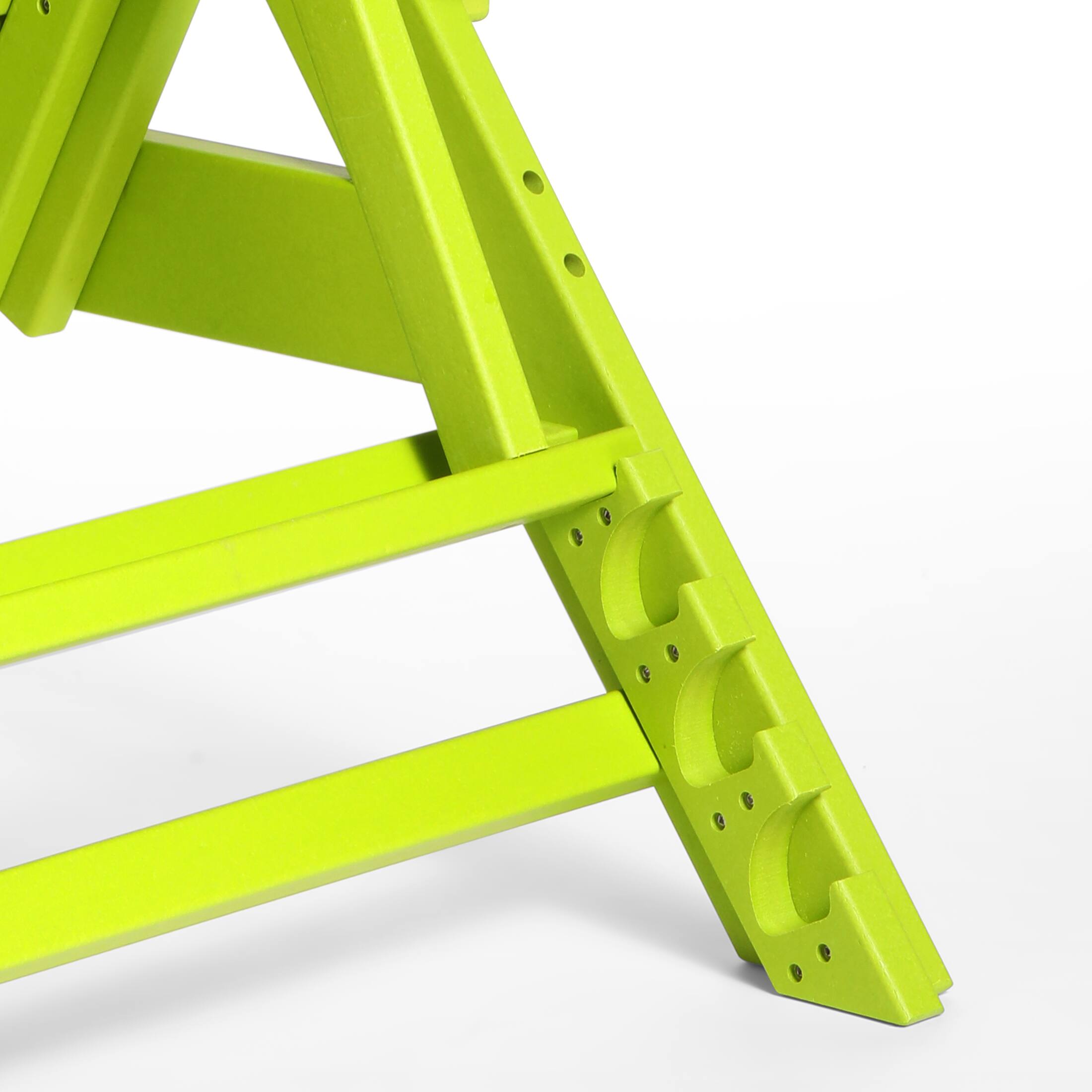 Alt View 5. WestinTrends - WestinTrends Malibu 3 piece Set Poly Adirondack Outdoor Chaise Lounges with Side Table - Lime.