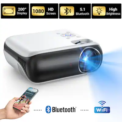 Happrun 1080P Projector Portable Bluetooth Outdoor Movie Projector Happrun 1080P Projector Portable Bluetooth Outdoor Movie Projector