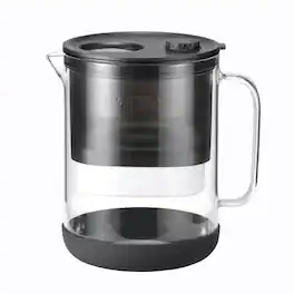 Waterdrop - PT-72BL Glass Water Filter Pitcher, 7-Cup, NSF/ANSI 53, 42 & 372 Certified Filter - Black