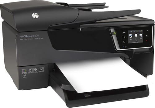 Angle. HP - Officejet 6600 Wireless e-All-In-One Printer - Black.