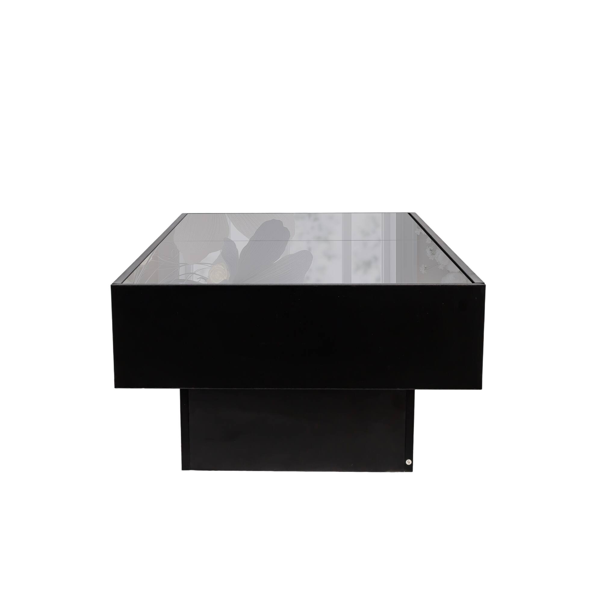 Alt View 4. Tiramisubest - Coffee Table with Sliding Tabletop, Center Table with Hidden Storage Compartment, Extendable Table for Living Room - Black.