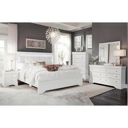 Global Furniture USA - Contemporary Pompei Queen Bed In A Box - Metallic White