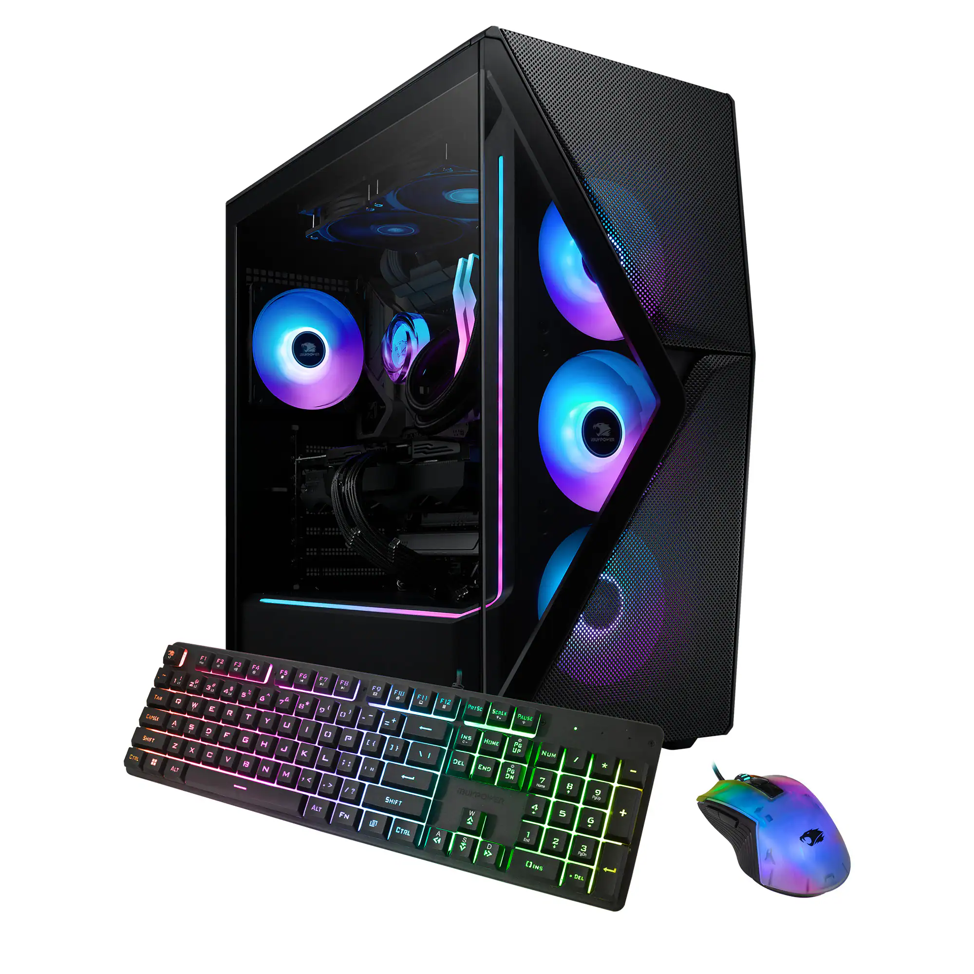 iBUYPOWER - Slate MESH Gaming Desktop PC - AMD Ryzen 7 7800X3D, AMD Radeon RX 7700 XT 12GB, 32GB DDR5 RGB,1TB NVMe - Black