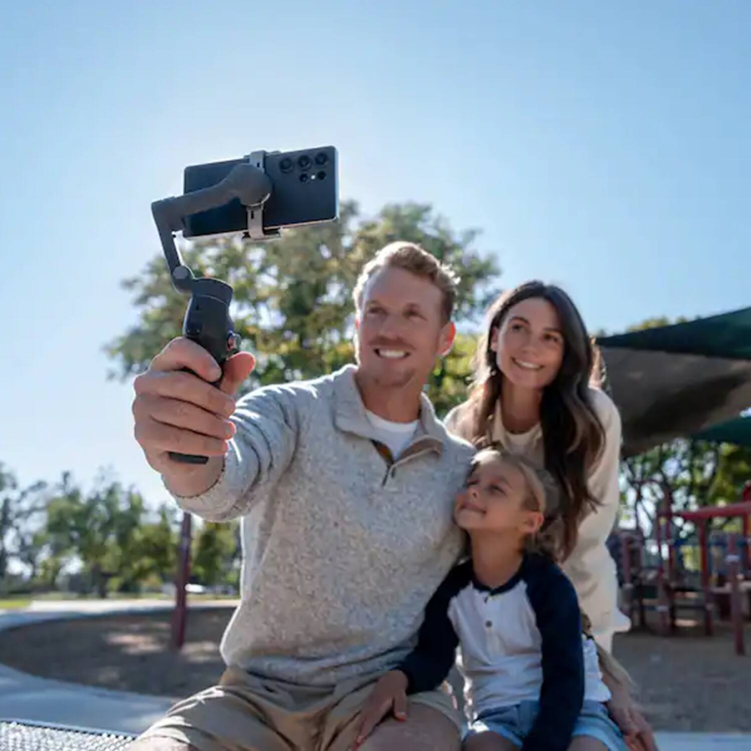 Alt View 1. DJI - Osmo Mobile 8 Smartphone Gimbal Stabilizer + Mini Mic + 2 Year Extended Warranty Protection Accessory Bundle - Gray.