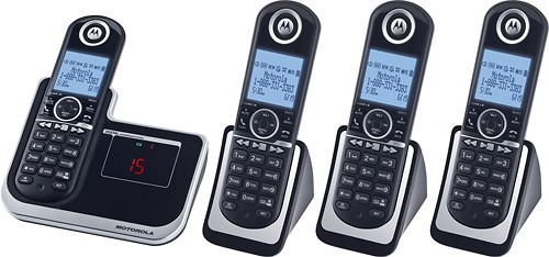  Motorola - L804 DECT 6.0 Expandable Cordless Phone System with Digital Answering System