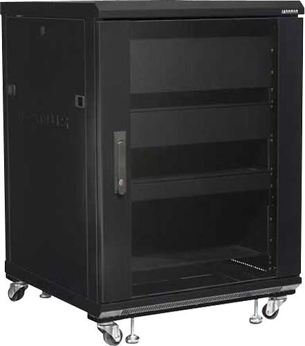 Angle. Sanus - Component 100 Series 15U A/V Rack - Black.