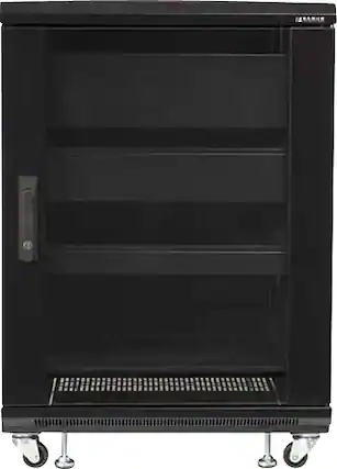 Front. Sanus - Component 100 Series 15U A/V Rack - Black.