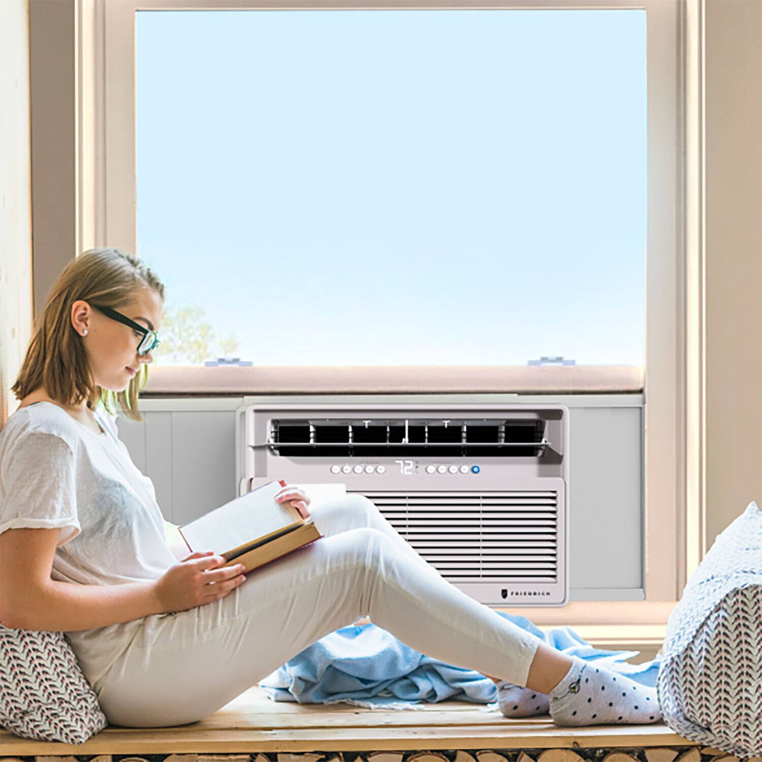 Alt View 25. Friedrich - Energy Star 22,000 BTU 230V Window or Wall Mounted Smart Inverter Air Conditioner - White.