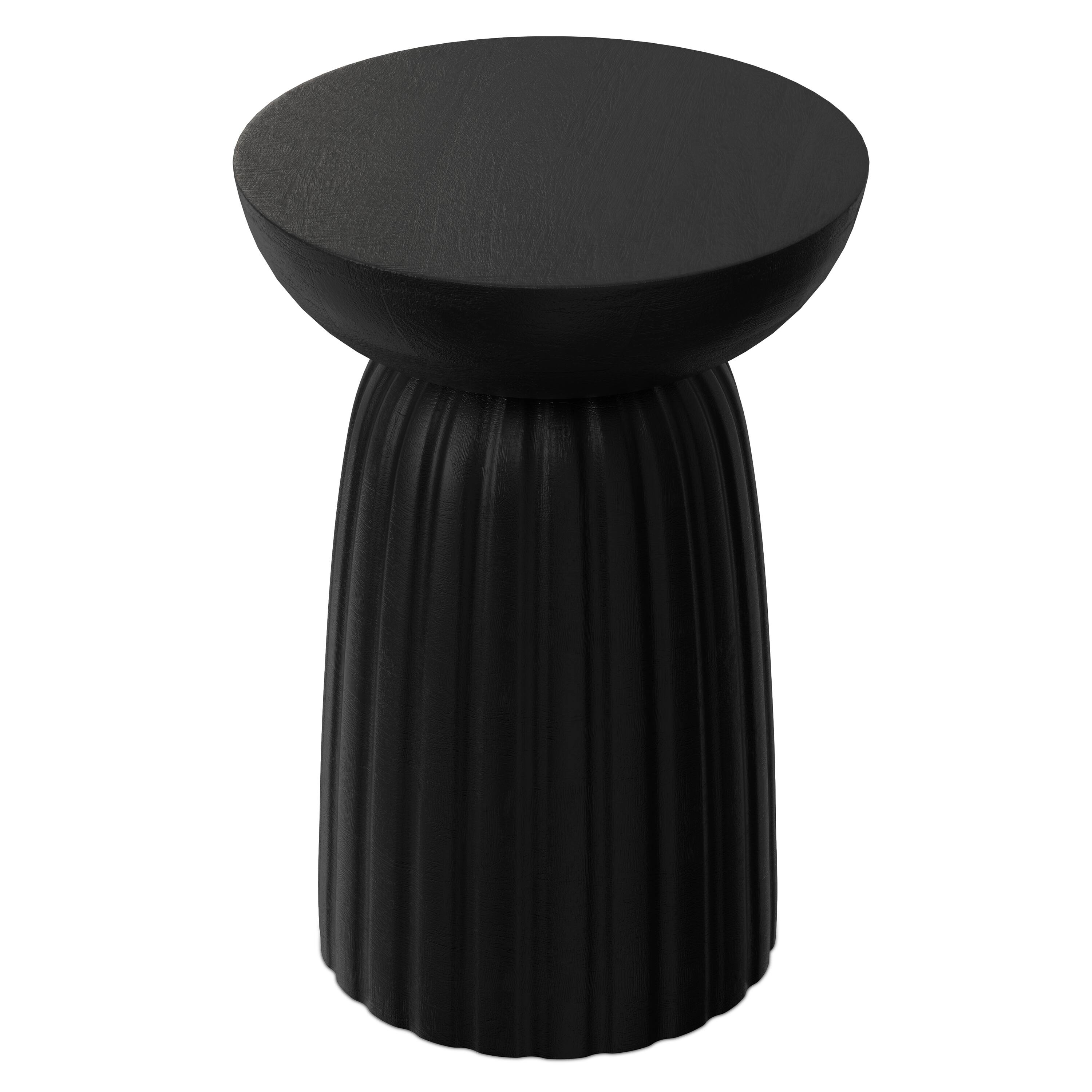 Alt View 3. Simpli Home - Boyd 13 inch Stripe Accent Table - Black.