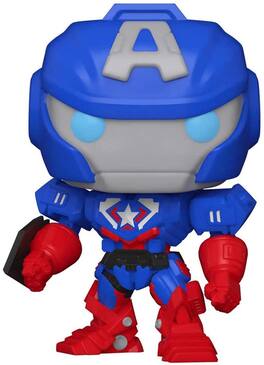 Marvel Funko POP Vinyl Figure | Mech Strike Captain America - Blue