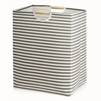 Front. Garnen - 1 Pack Laundry Basket Collapsible Laundry Hamper Foldable Bag, Dirty Clothes Baskets Laundry Bin Organizer for Bathroom - Gray.