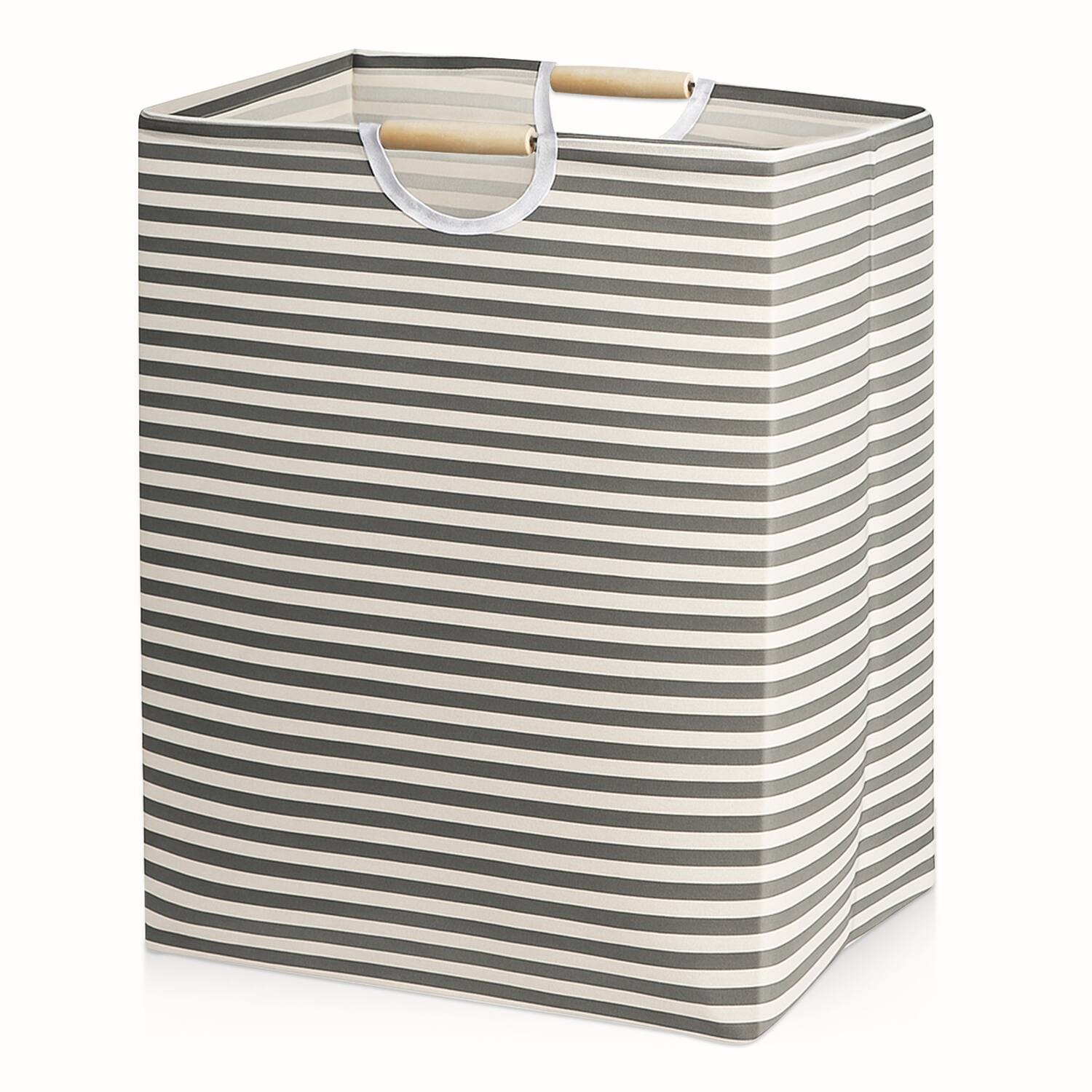 Front. Garnen - 1 Pack Laundry Basket Collapsible Laundry Hamper Foldable Bag, Dirty Clothes Baskets Laundry Bin Organizer for Bathroom - Gray.