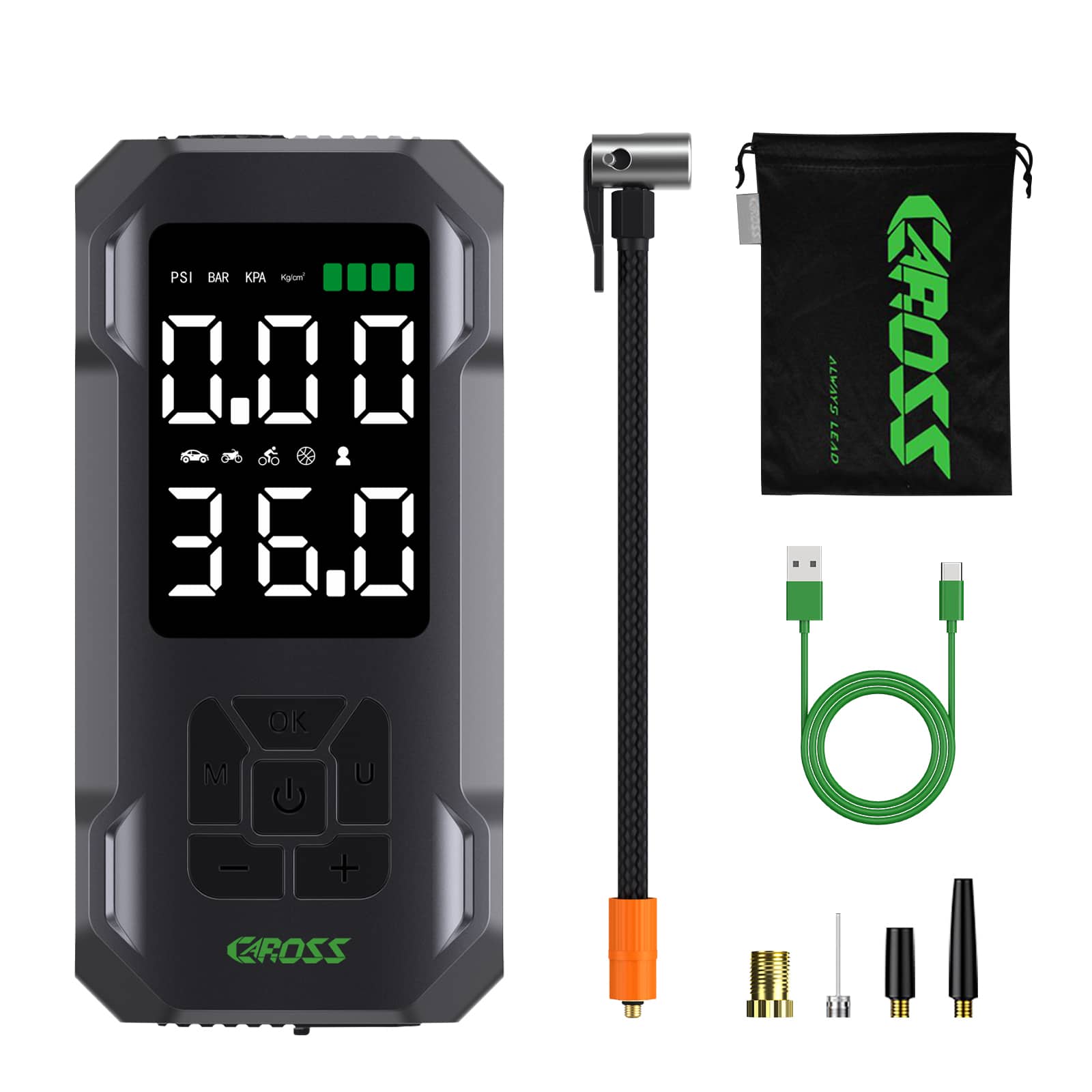 PSI BAR KPA Kgf/cm²
0.00
36.0
OK
M U
CAROSS
CAROSS