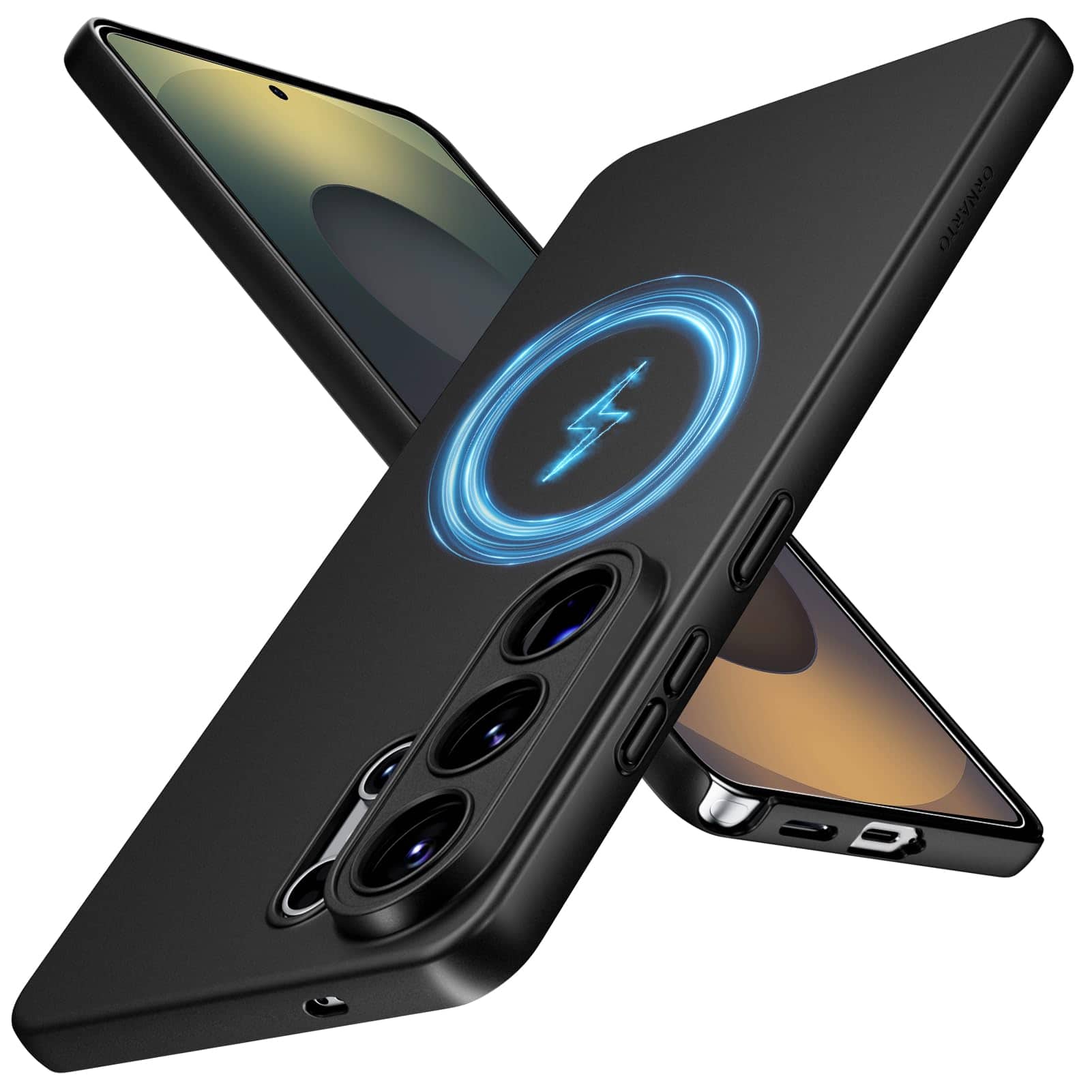 Ornarto - for Samsung Galaxy S26 Ultra Case with MagSafe - Ultra Slim Anti-Scratch Matte Hard PC Cover - Black