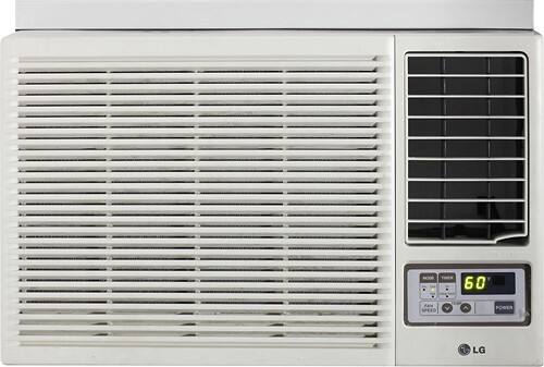 Front Standard. LG - 12,000 BTU Window Air Conditioner with Supplemental Heat - White.
