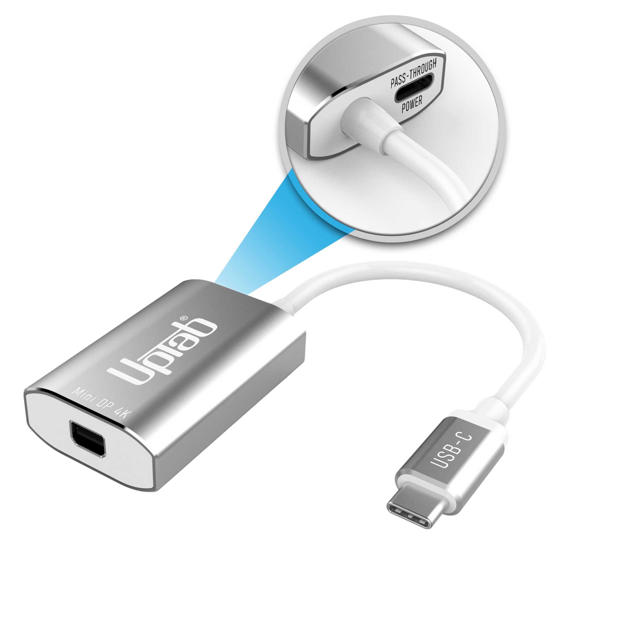 PASS-THROUGH POWER  
Mini DP 4K USB-C