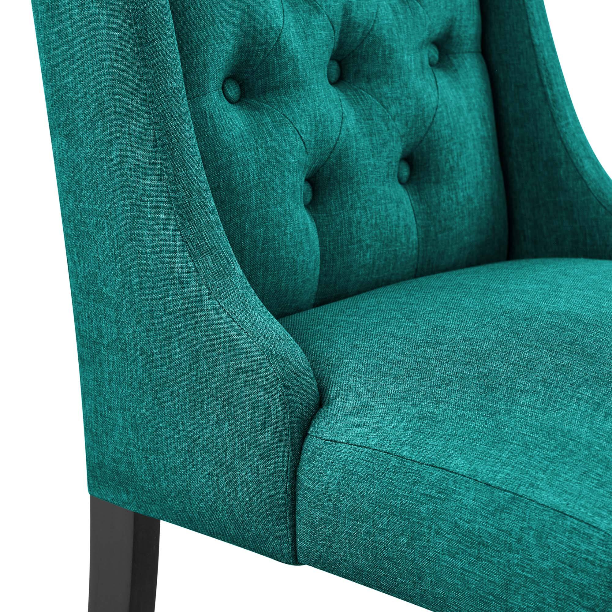Alt View 2. Modway - Baronet Button Tufted Fabric Dining Chair by Modway - Blue.