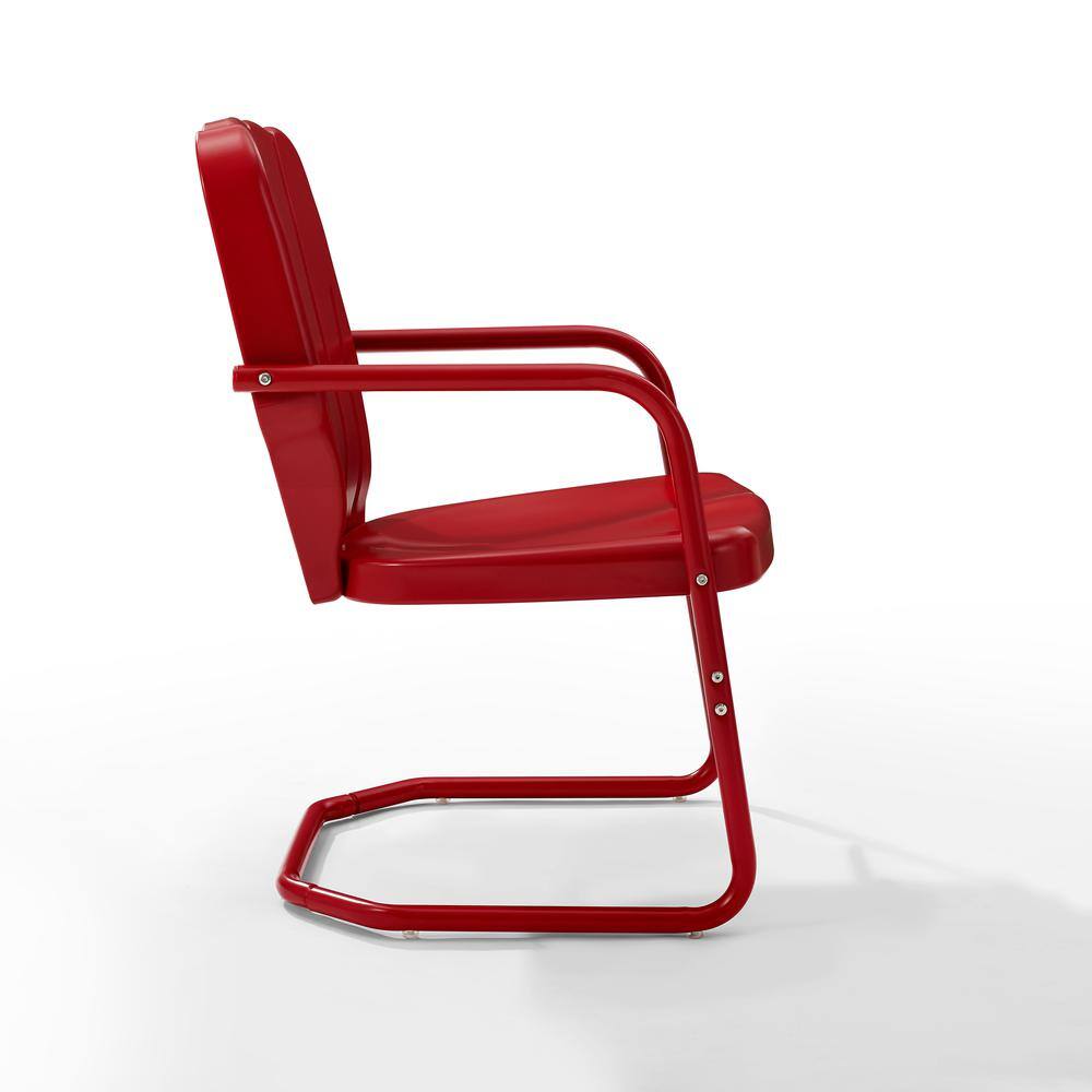 Alt View 1. Crosley Furniture - Ridgeland 2Pc Retro Outdoor Chair Set - 2 Chairs - Bright Red Gloss.