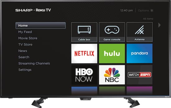 Sharp - 50" Class (49.5" Diag.) - LED - 1080p - Smart - HDTV Roku TV - Front_Zoom