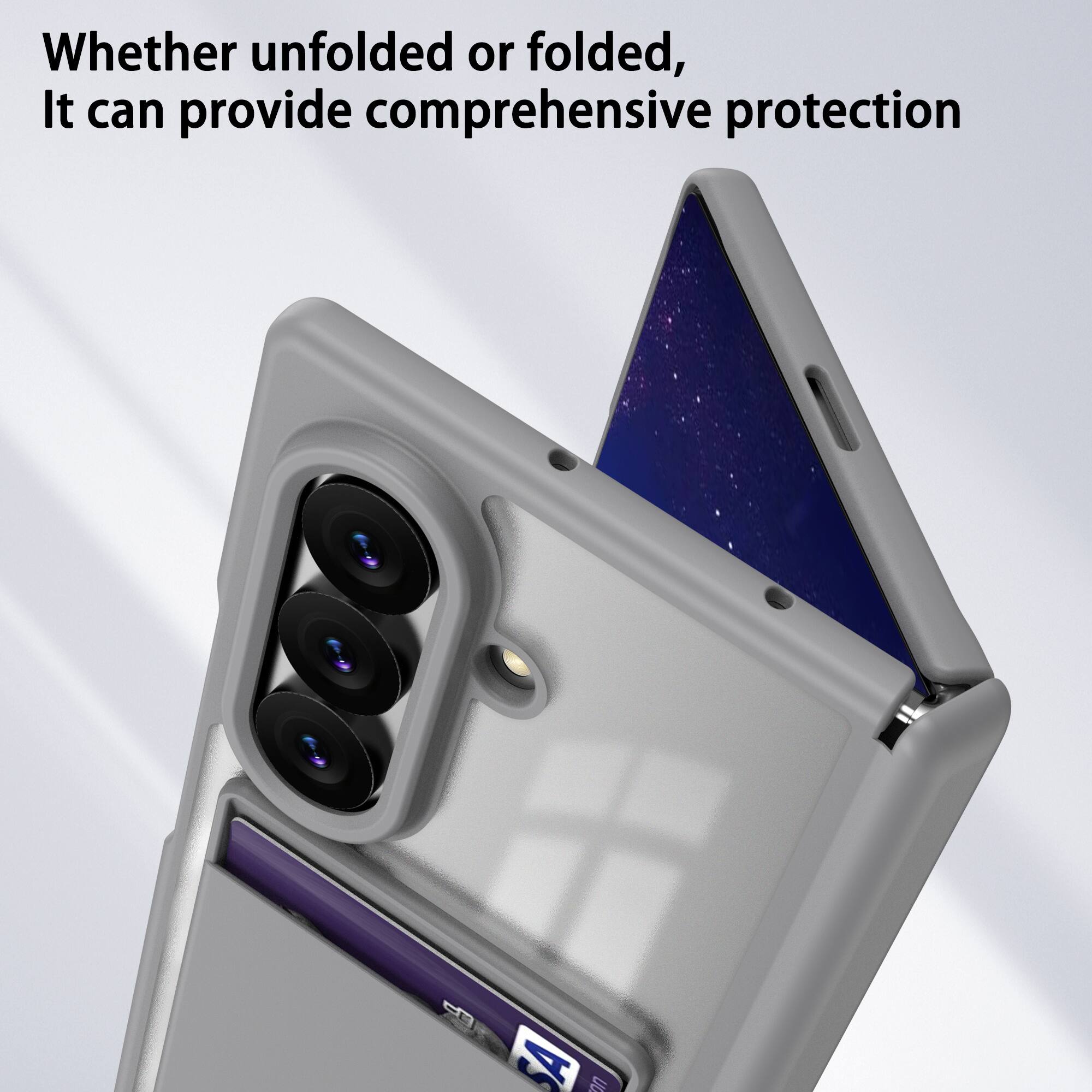Dteck for Samsung Galaxy Z Fold8 Ultra Slim Card Slots Case,Hinge ...